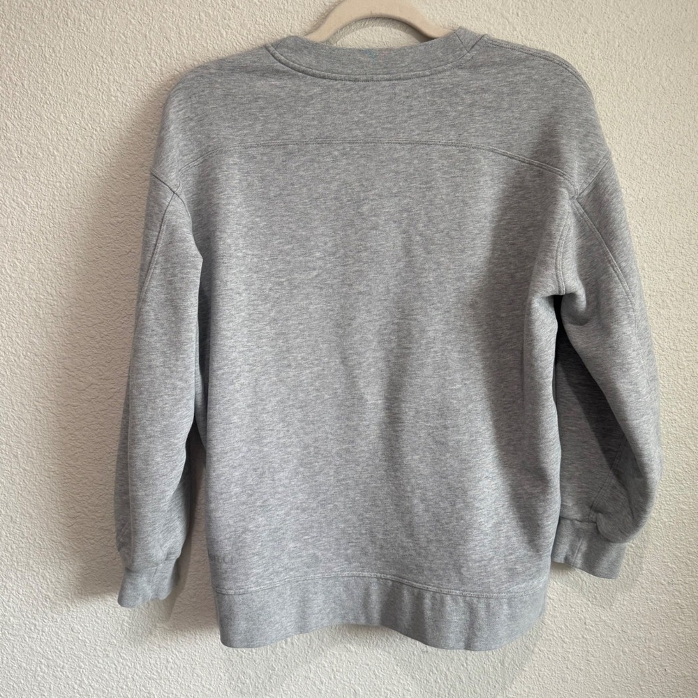 Lululemon Heathered Grey Relaxed Crewneck Sweatshirt Pullover Womens Medium - Picture 8 of 8